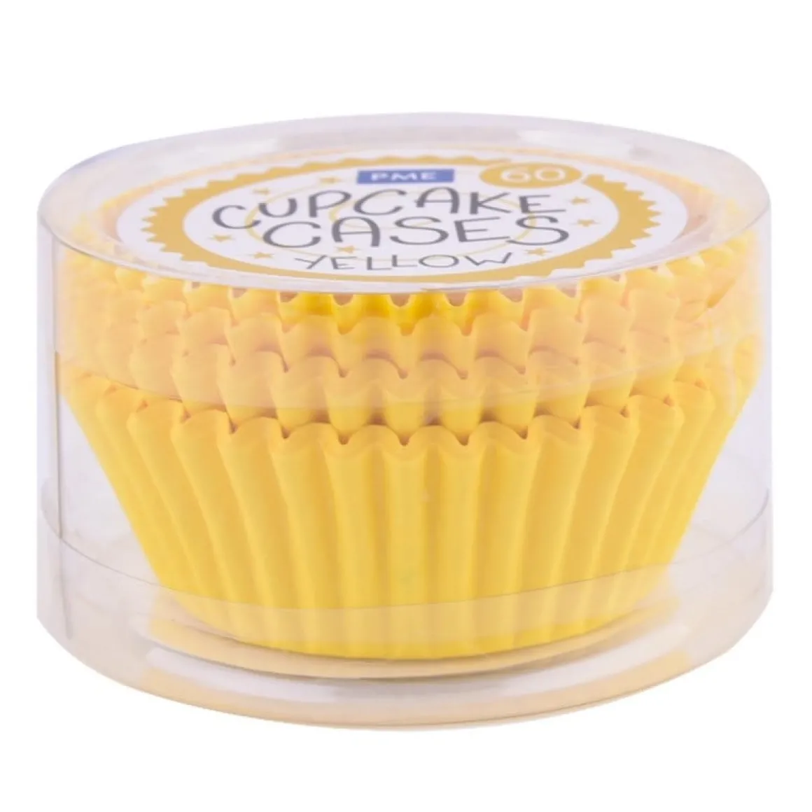 Cupcake Vormpjes PME Geel 60 stuks