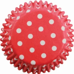 Cupcake Vormpjes PME Rood polka dots 30 stuks