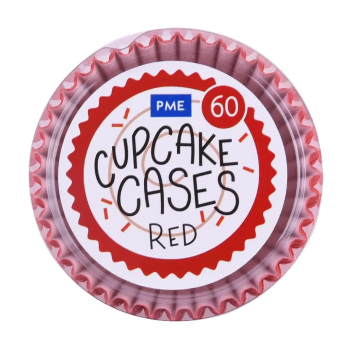 Cupcake Vormpjes PME Rood 60 stuks