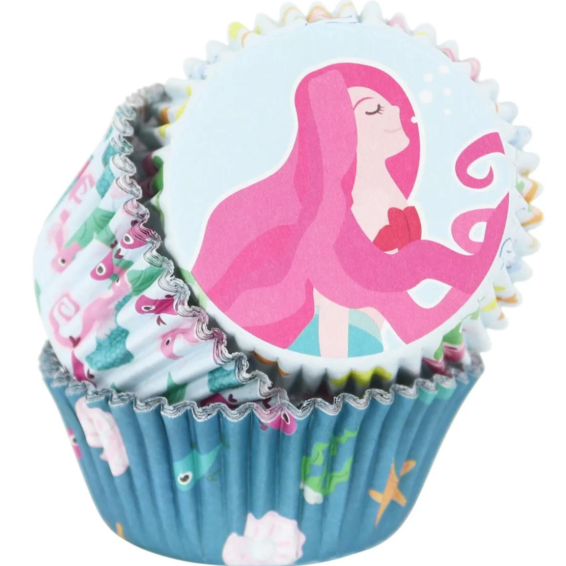 Cupcake Vormpjes PME Zeemeermin 60 stuks