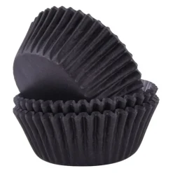 Cupcake Vormpjes PME Zwart 60 stuks