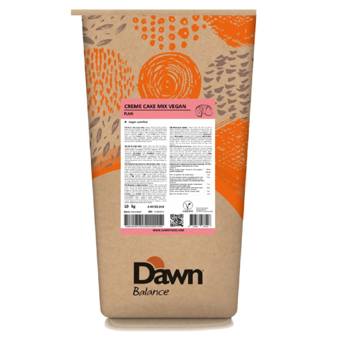 Dawn Vegan Crème Cakemix 10kg**