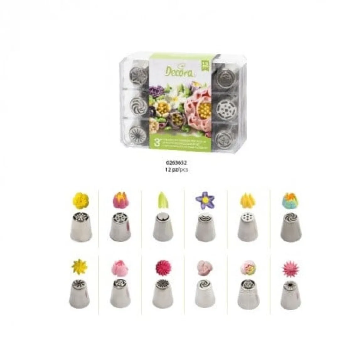 Decora Botercrème Spuitmondjes Set #3 12 stuks