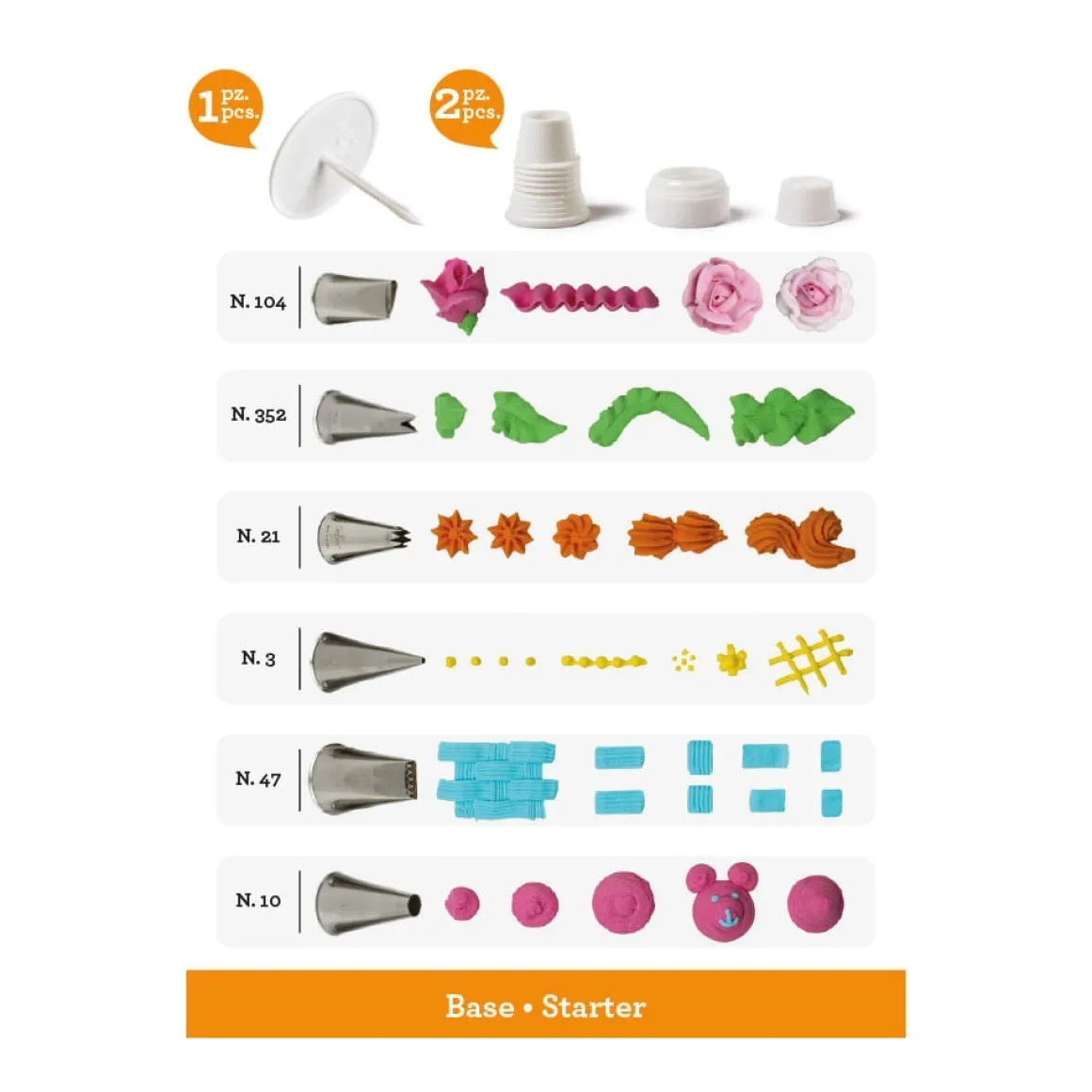 Decora Spuitmondjes Set Basis 9 stuks**