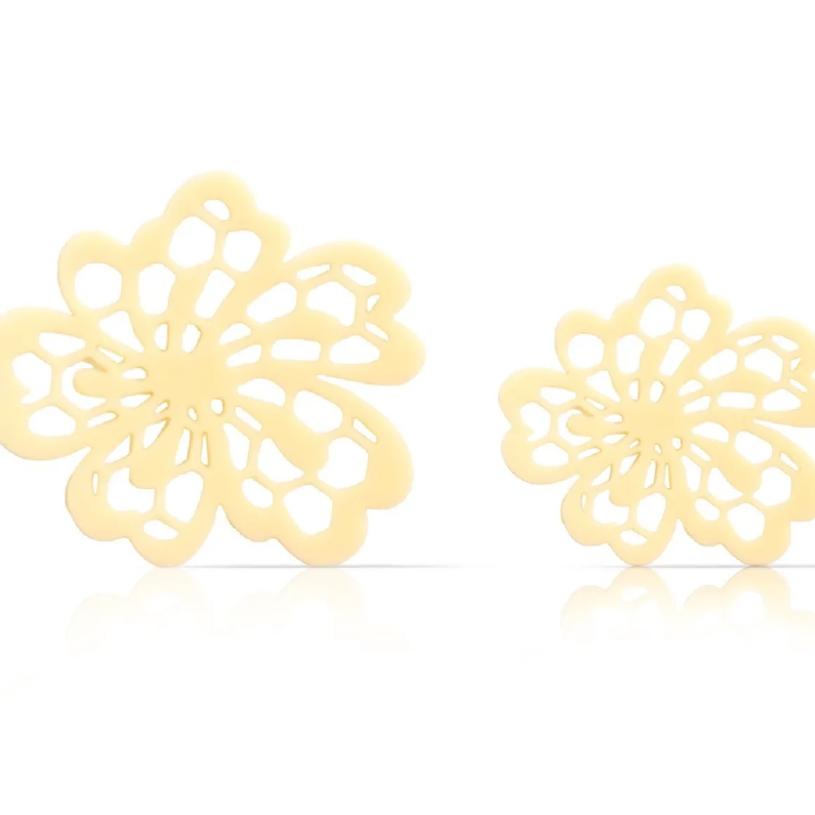 Dobla Chocoladedecoratie Lace Bloemen Wit (96 stuks)