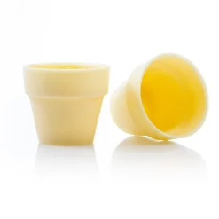 Dobla Chocoladedecoratie Bloempot Large Wit (28 stuks)