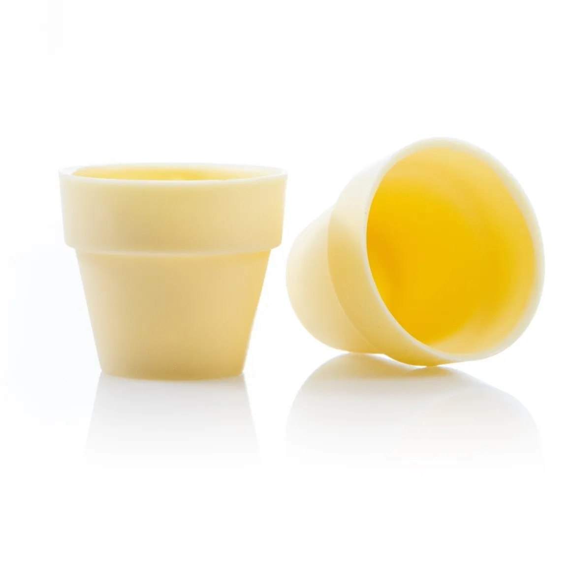 Dobla Chocoladedecoratie Bloempot Large Wit (28 stuks)