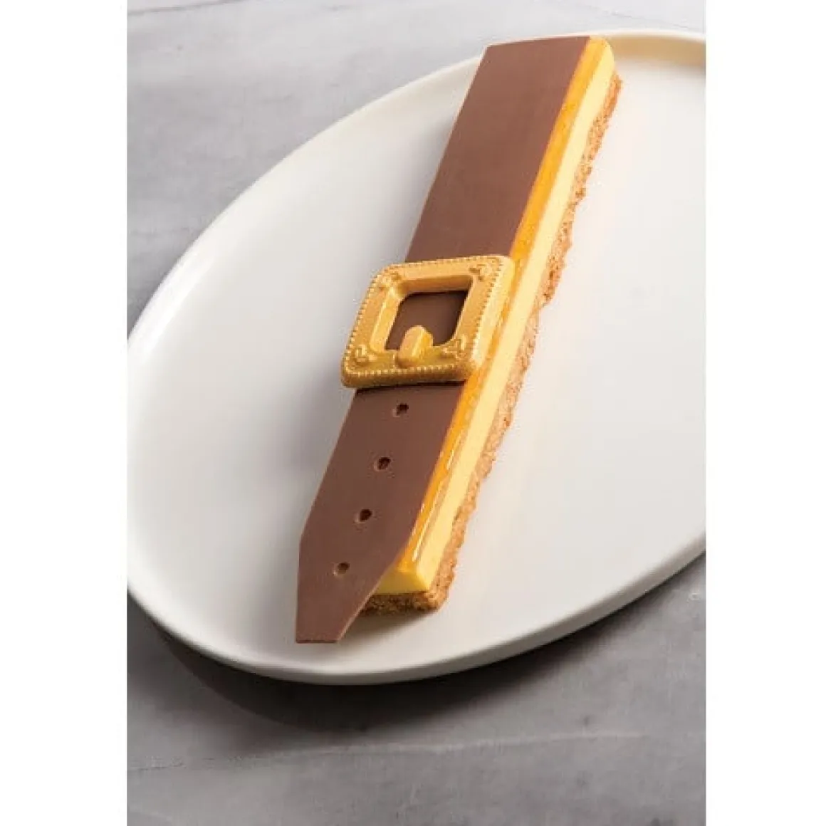 Dobla Chocoladedecoratie Kerstman Riem/Gesp Brons (132 st)