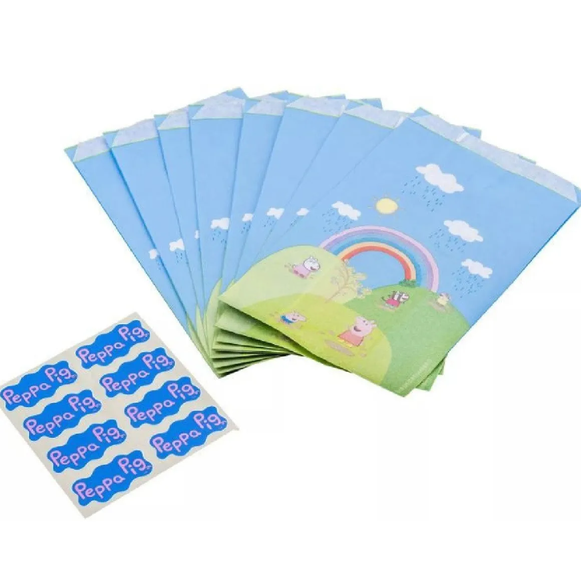 Dr.Oetker Peppa Pig Papieren Cadeauzakjes en Stickers 8st.