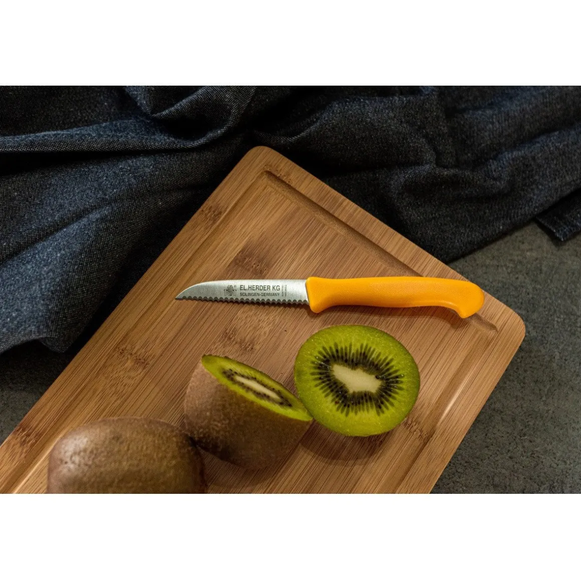 El Herder Gekarteld Schilmes RVS Geel 8cm