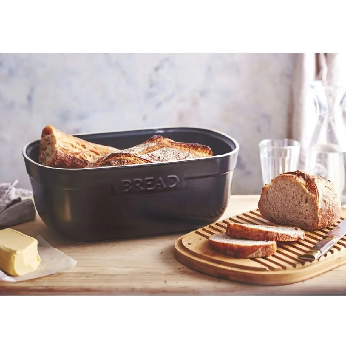 Emile Henry Broodtrommel Truffle 35,5x24,5x15,8cm