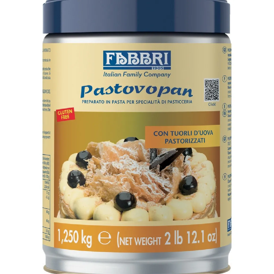 Fabbri Pastovopan (gepasteuriseerd ei) 1,25kg
