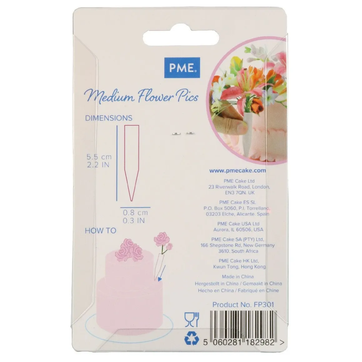 Flower Pics PME klein 12 stuks