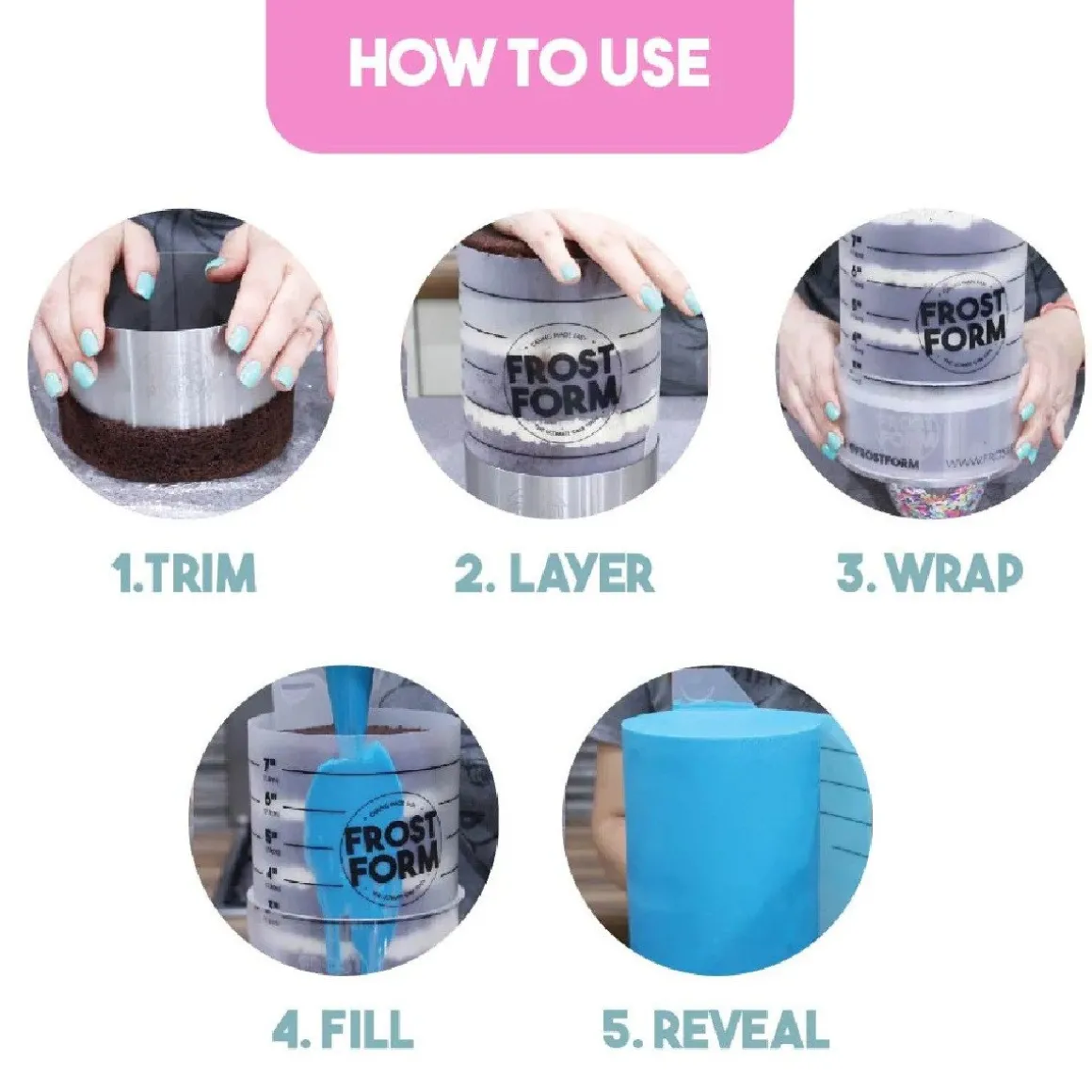 Frost Form Taart Coating Kit Rond 25cm