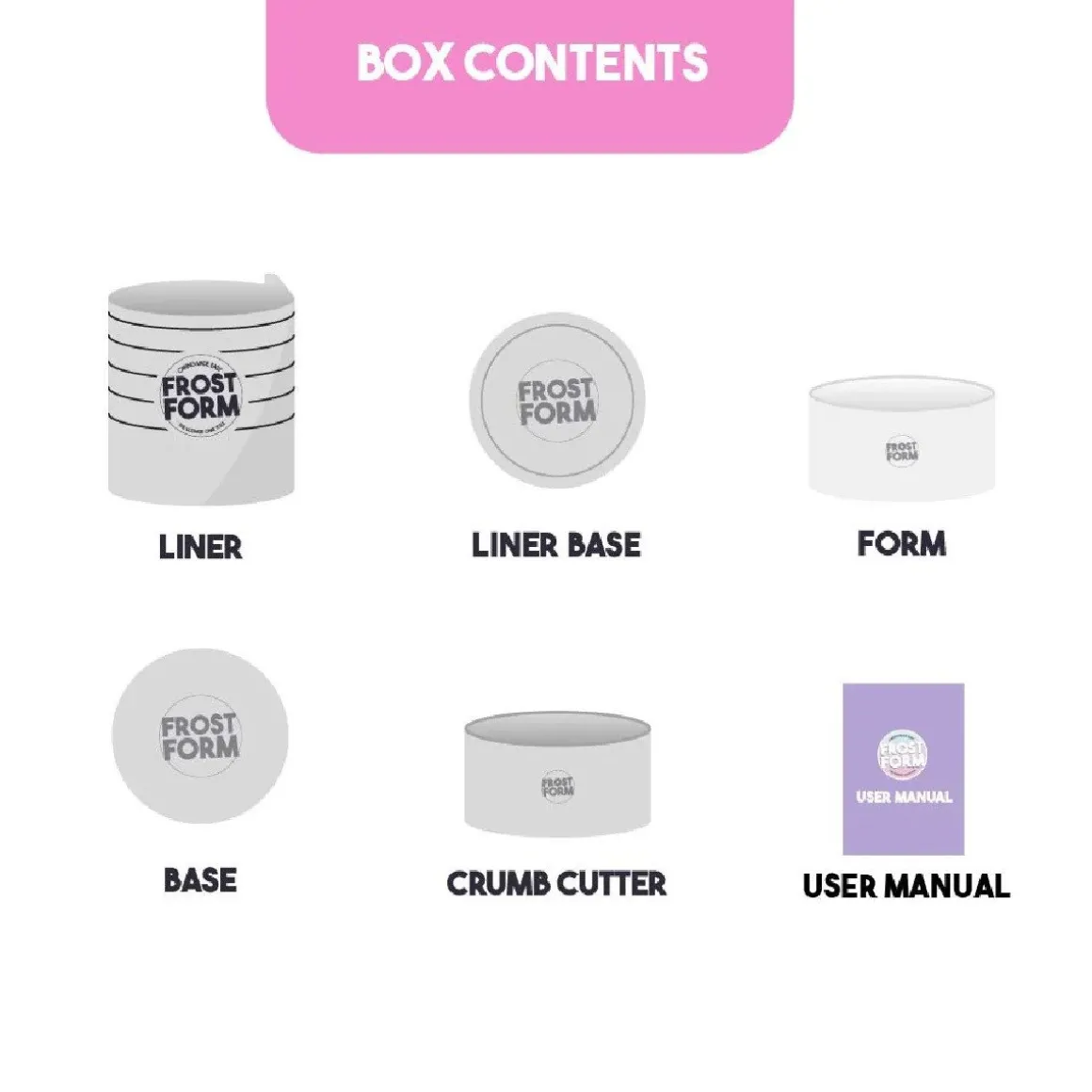 Frost Form Taart Coating Kit Rond 20cm