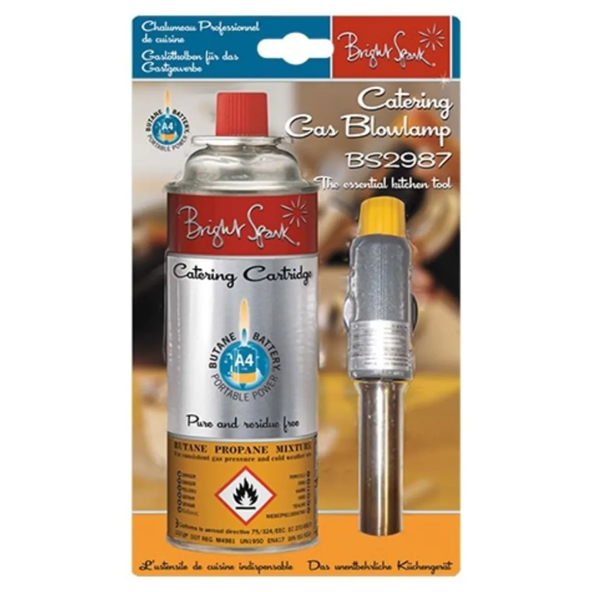 Gasbrander Ontsteking (Creme Brulee) met Gasbus**