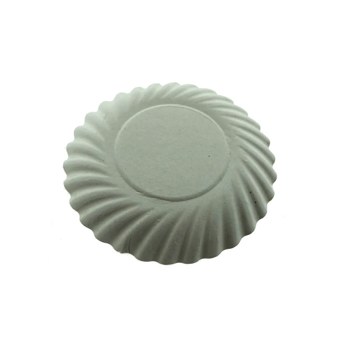 Gebaksschoteltje Rond Ribbel Goud Ø8,8cm 100st.