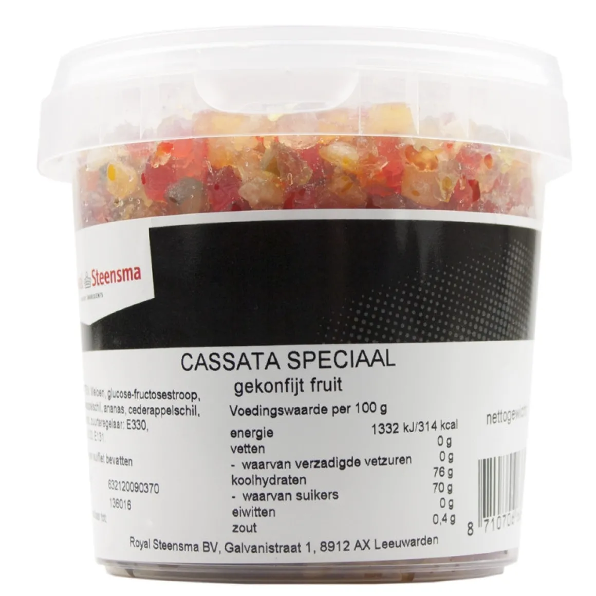 Gekonfijte stukjes Cassata Speciaal 4x4mm 475gr