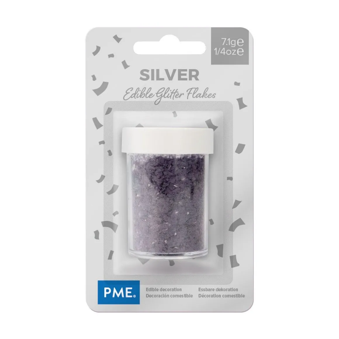 Glitter strooisel PME Zilver 7 gram
