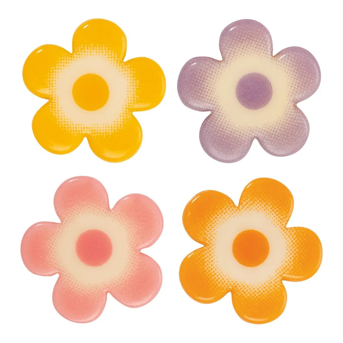 Günthart Chocoladedecoratie Bloemen Gekleurd 192st.