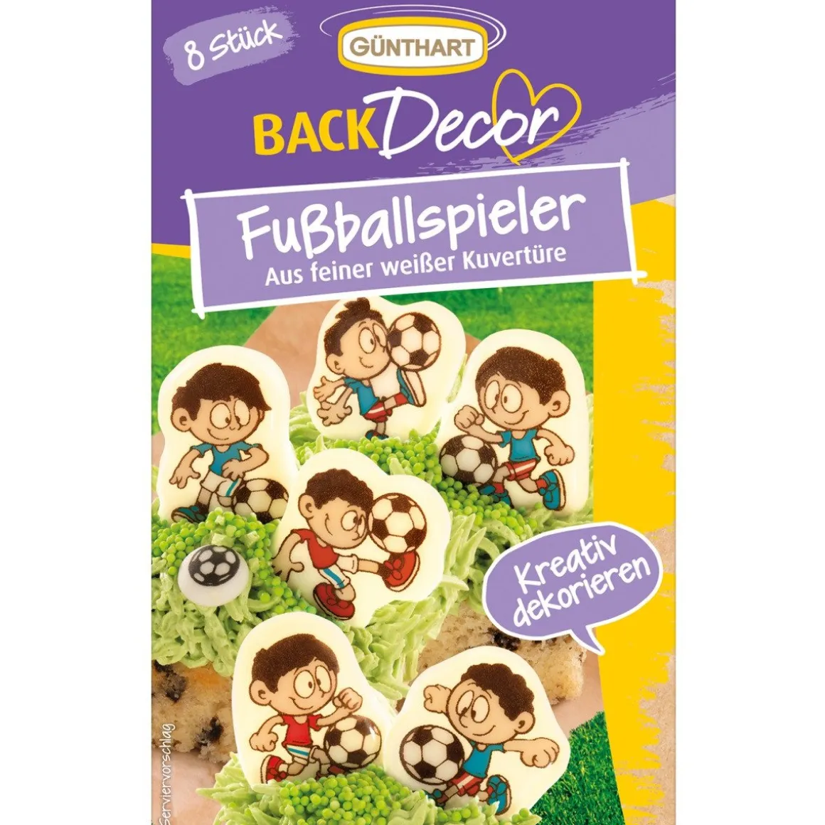 Günthart Chocoladedecoratie Voetballers 8st.