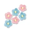 Günthart Suikerdecoratie Bloemen Blauw/Roze 96st.