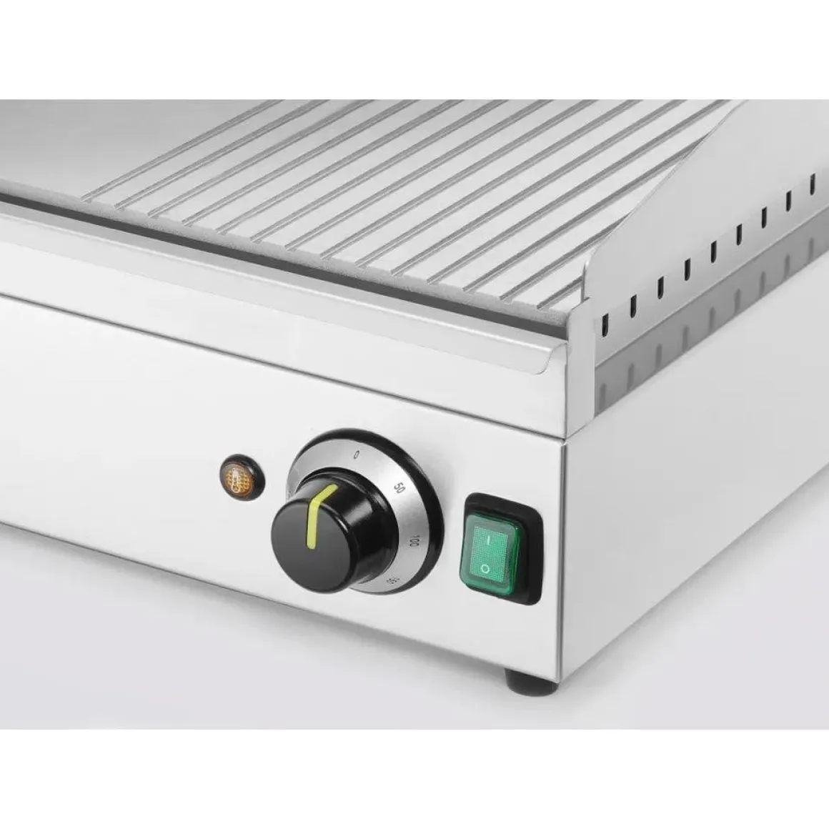 Hendi Bakplaat 1/3 geribbeld 220V/3500W