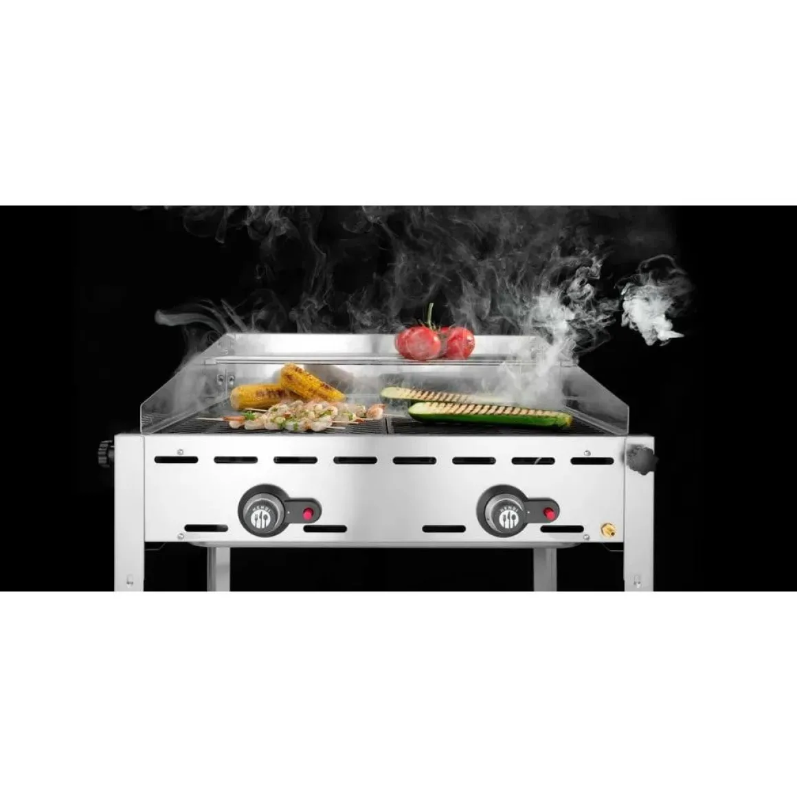 Hendi Green Fire 2 branders incl. 2 RVS GN 1/1 roosters