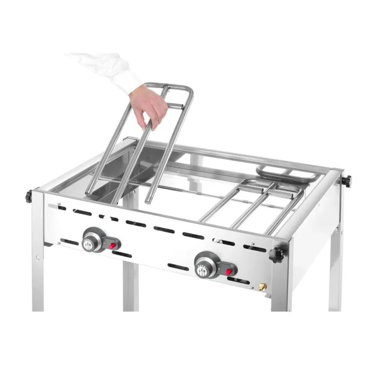 Hendi Green Fire 2 branders incl. bakplaat + GN 1/1 rooster