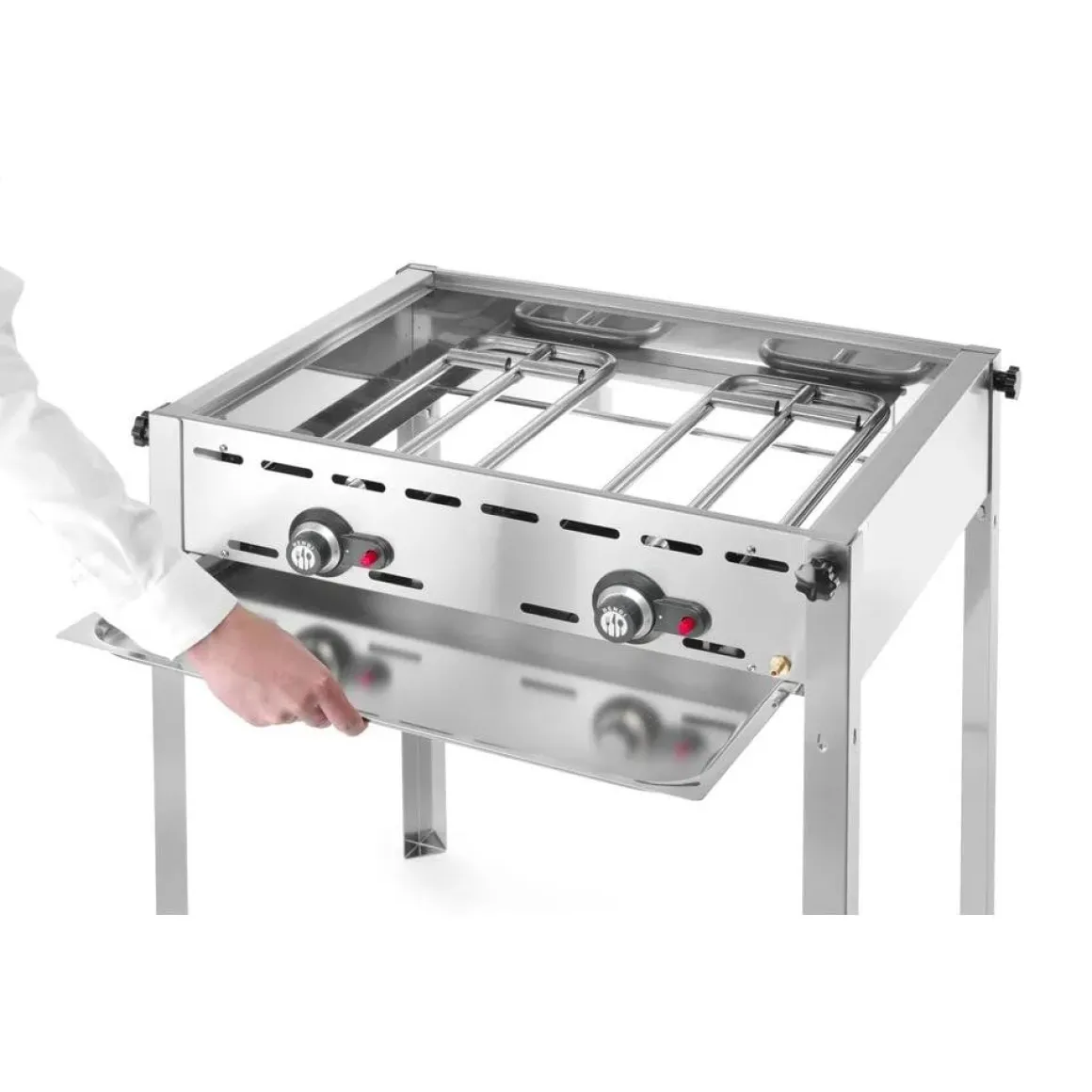 Hendi Green Fire 2 branders incl. bakplaat + GN 1/1 rooster