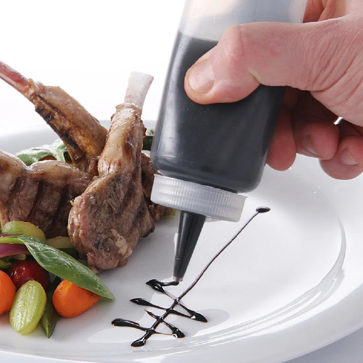 Hendi Knijpfles Transparant 35cl Set/3