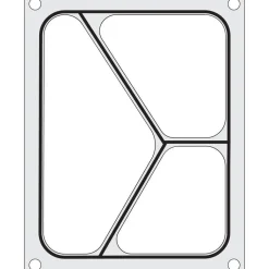Hendi Traysealer matrix Driedelige container 227x178 mm