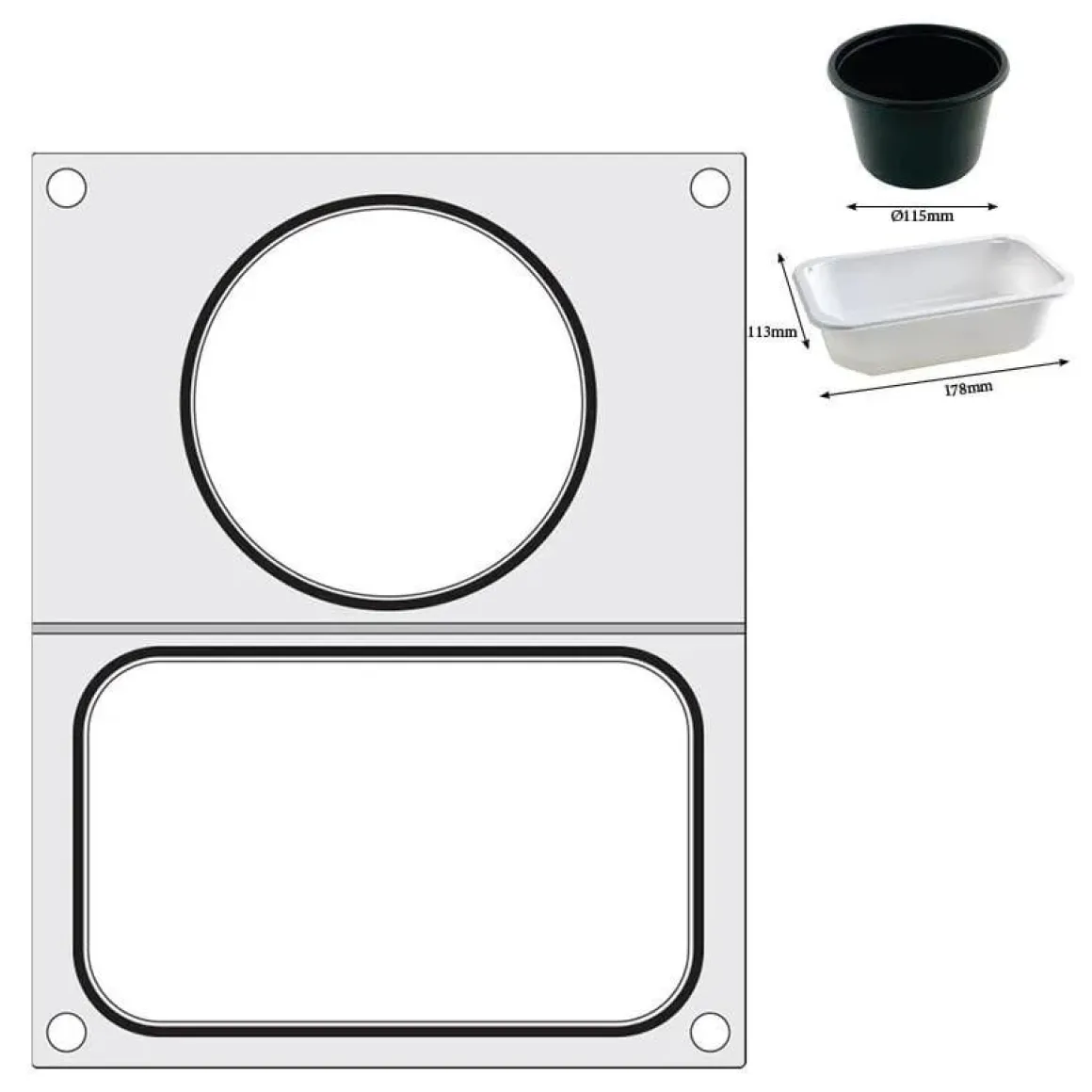 Hendi Traysealer matrix 1x ø115 mm)