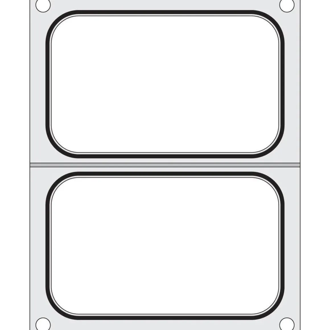 Hendi Traysealer matrix 2x container 178x113 mm