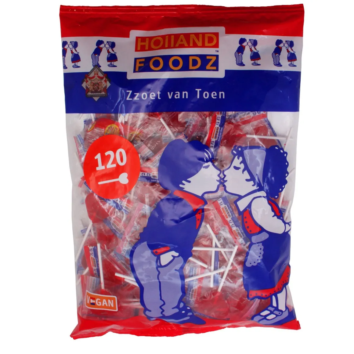 Holland Foodz Hart Lolly's Rood 120st
