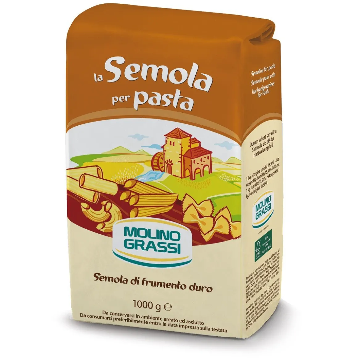 Italiaanse Bloem Semola (droge pasta) 1kg