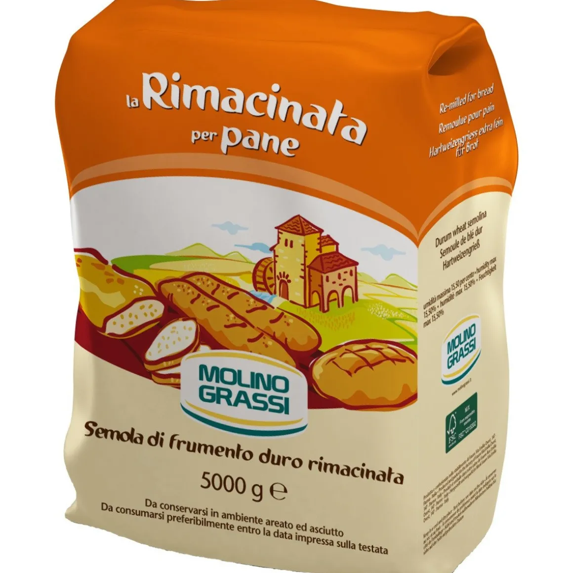 Italiaanse Bloem Semola Rimacinata 5kg