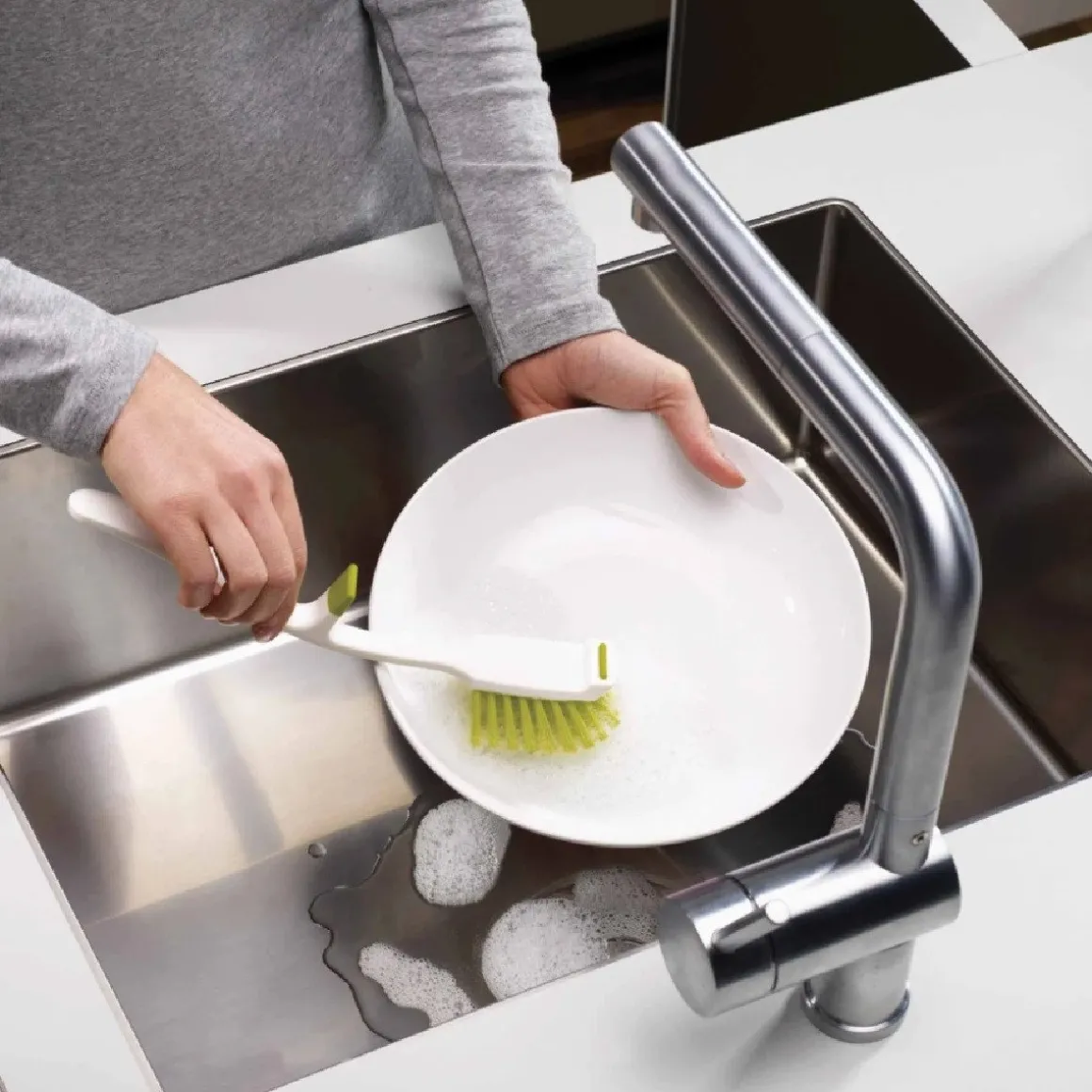 Joseph Joseph Afwasborstel met Gootsteensteun Grijs