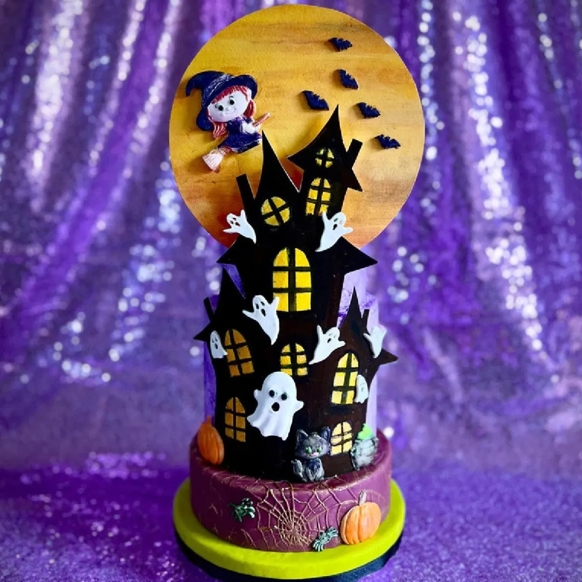 Katy Sue Mold Halloween Heks, Kat en Ketel