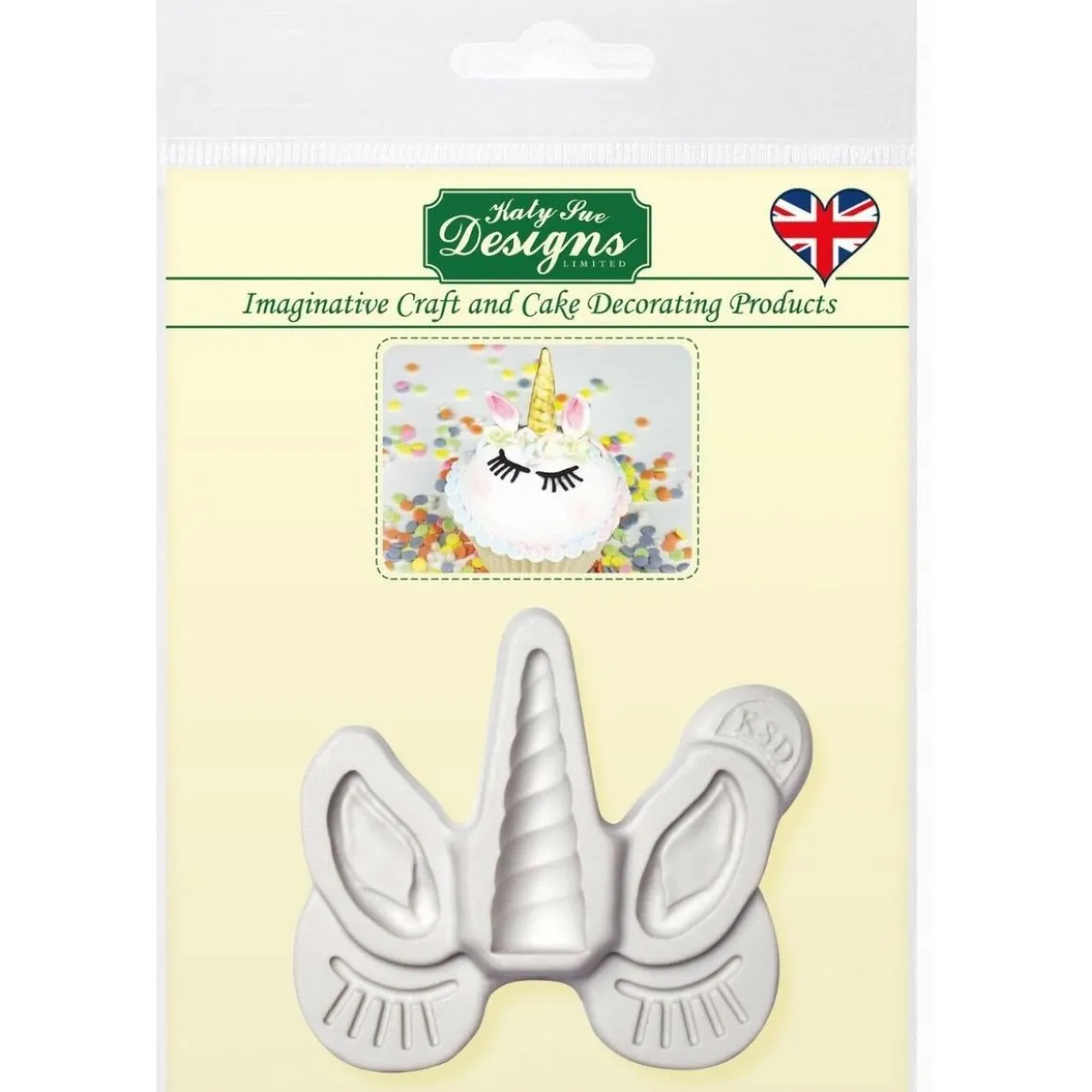 Katy Sue Mold Unicorn Oren, Hoorn & Wimpers