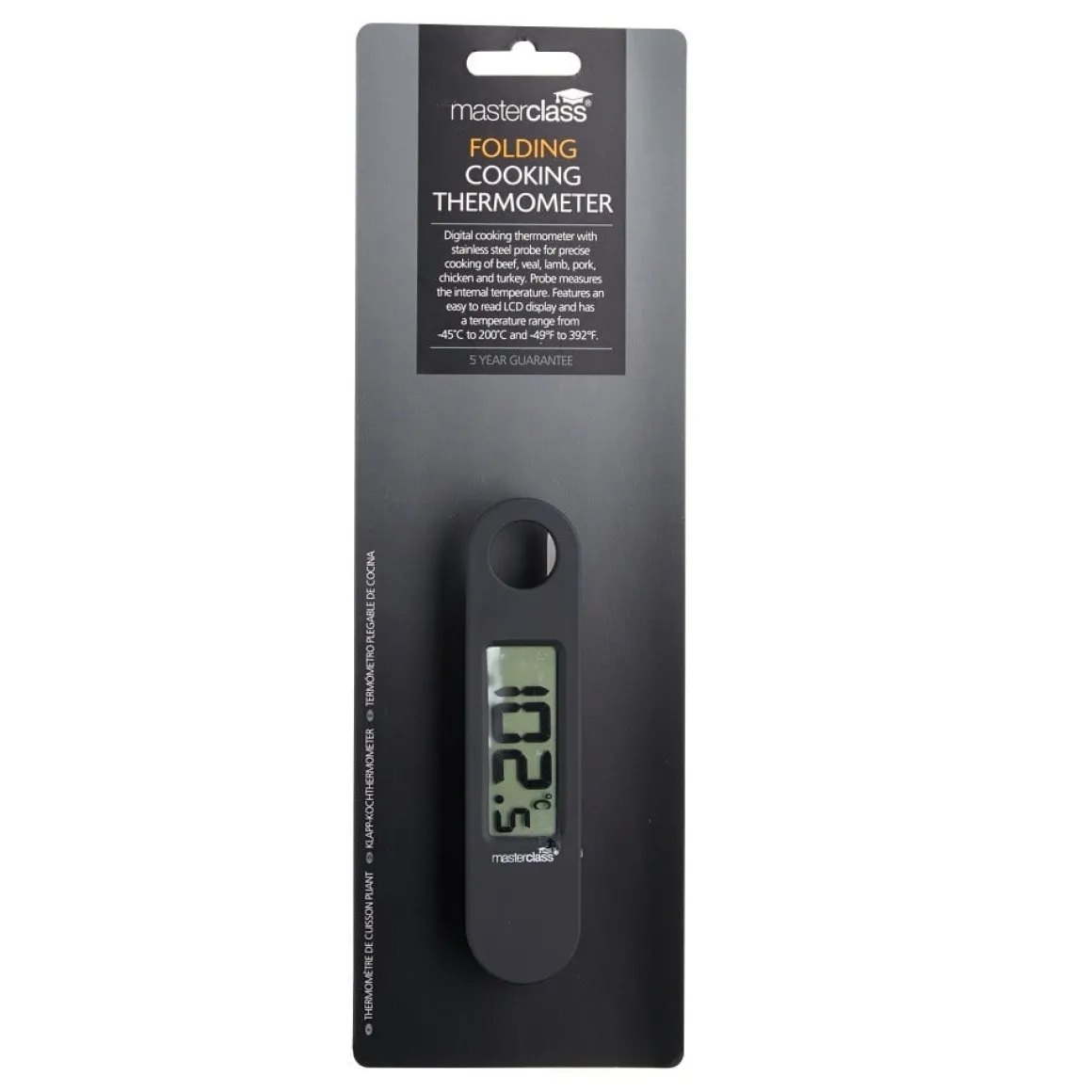 Kitchen Craft Thermometer Digitaal Inklapbaar -45 tot +200°C