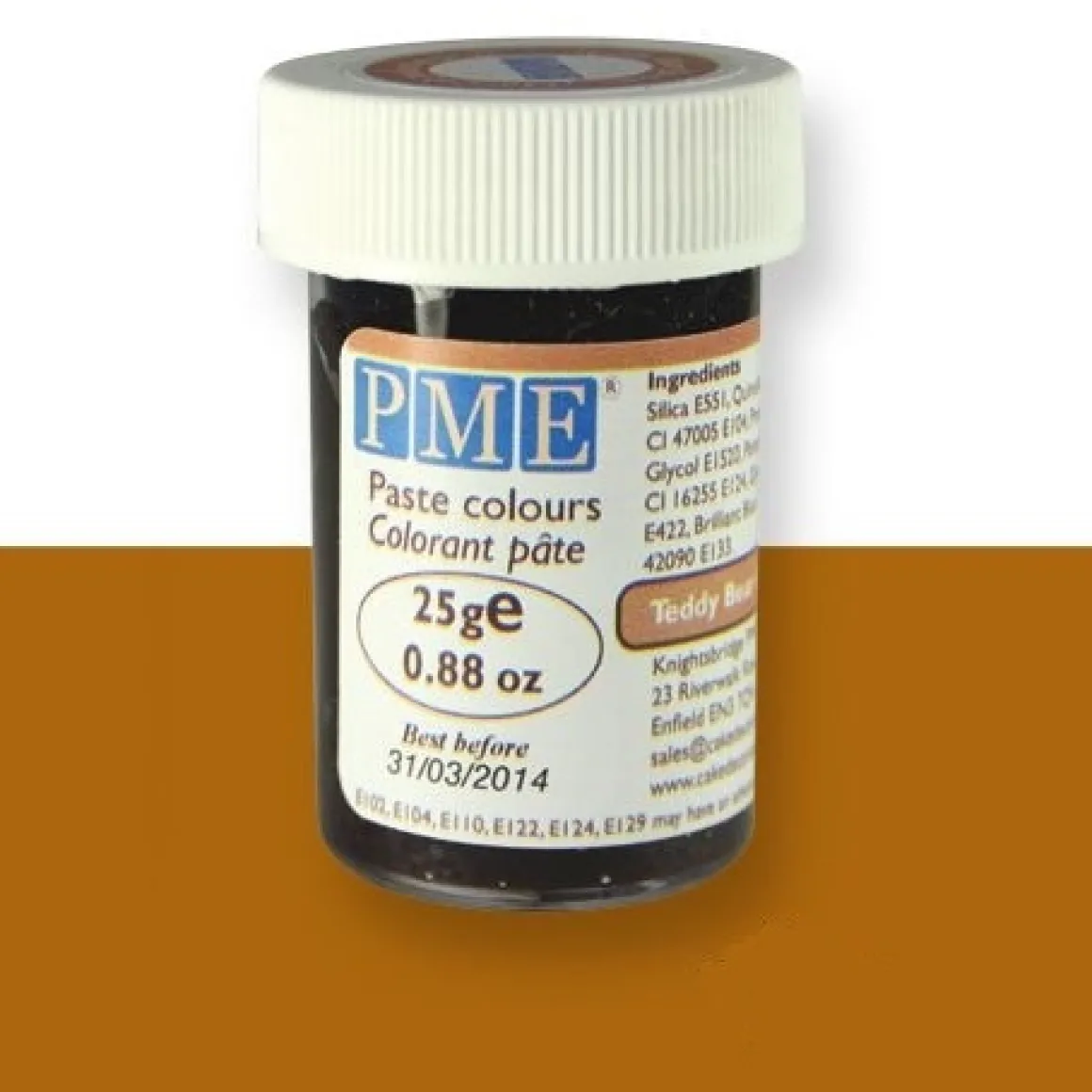 Kleurstof gel PMETeddy Bear Brown 25 gram