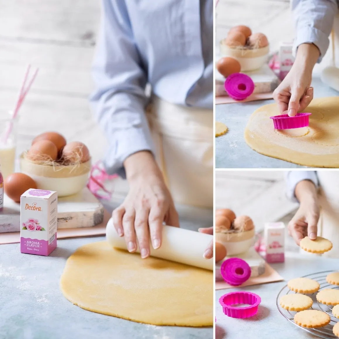 Koekjes Uitsteker Rond Gekarteld Set/6