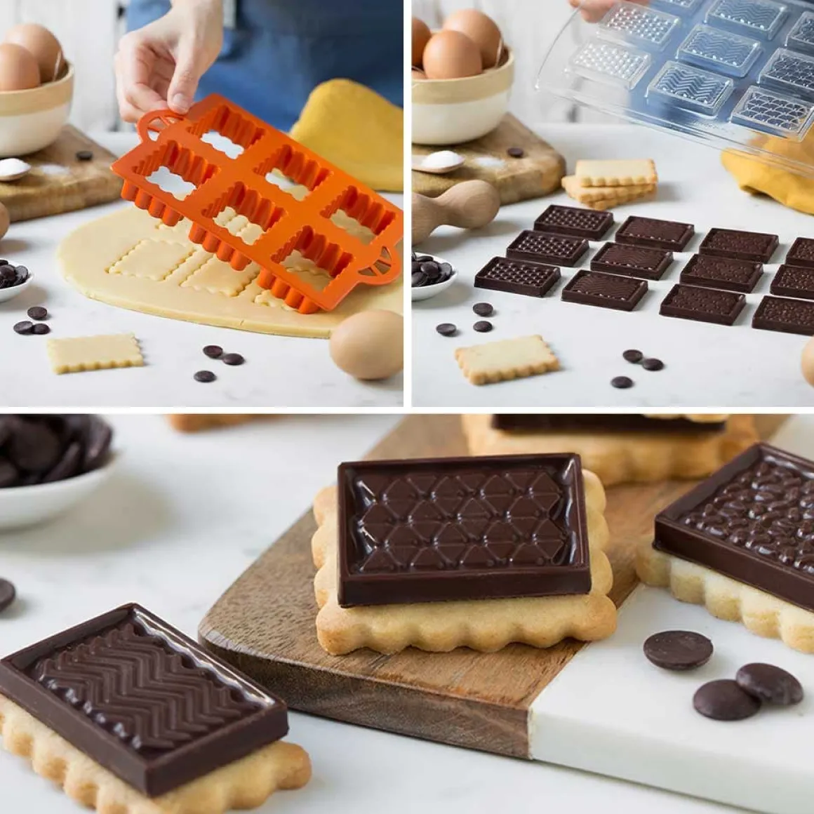 Koekjes Uitsteker Set Chocolade Biscuits 2-delig