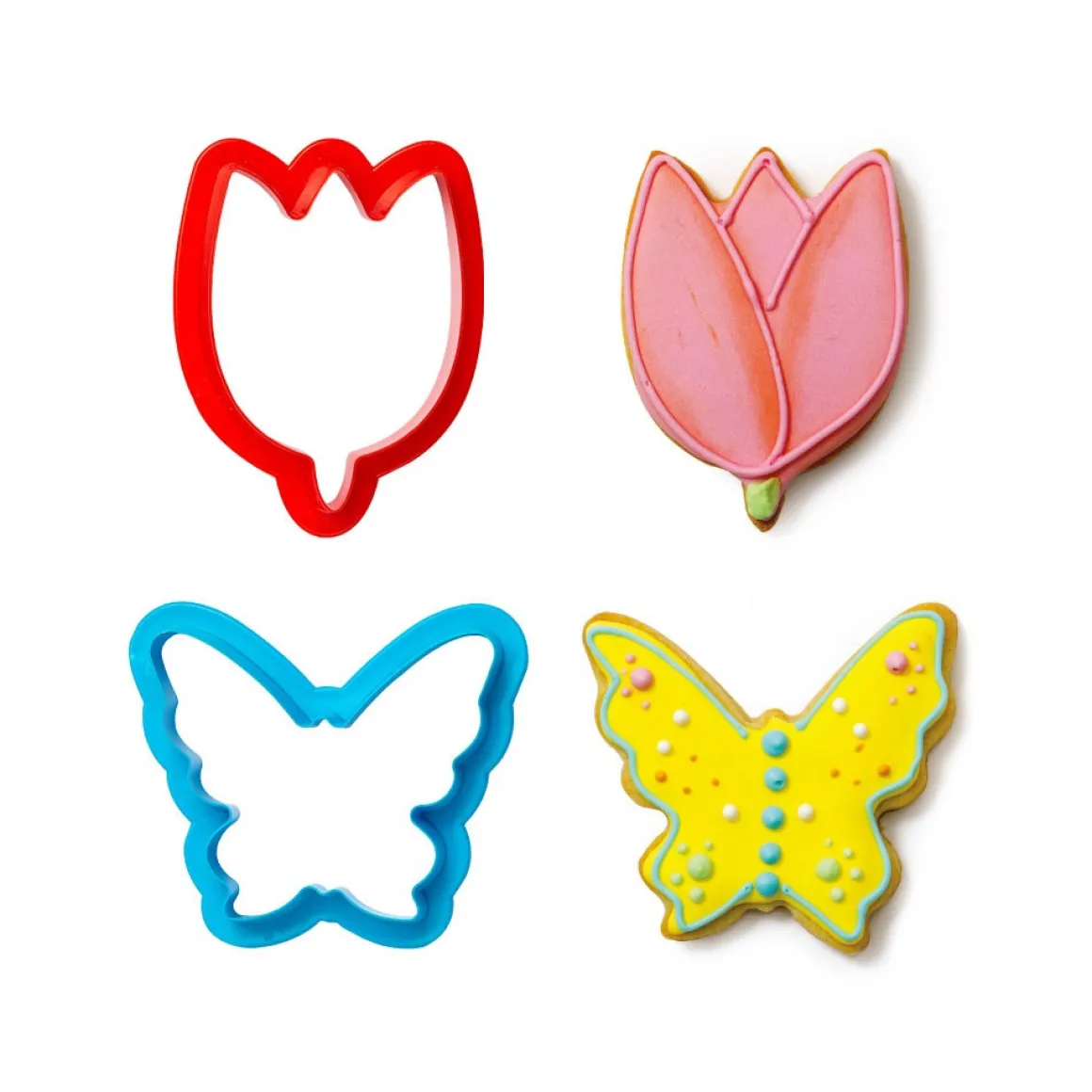 Koekjes Uitsteker Tulp en Vlinder**
