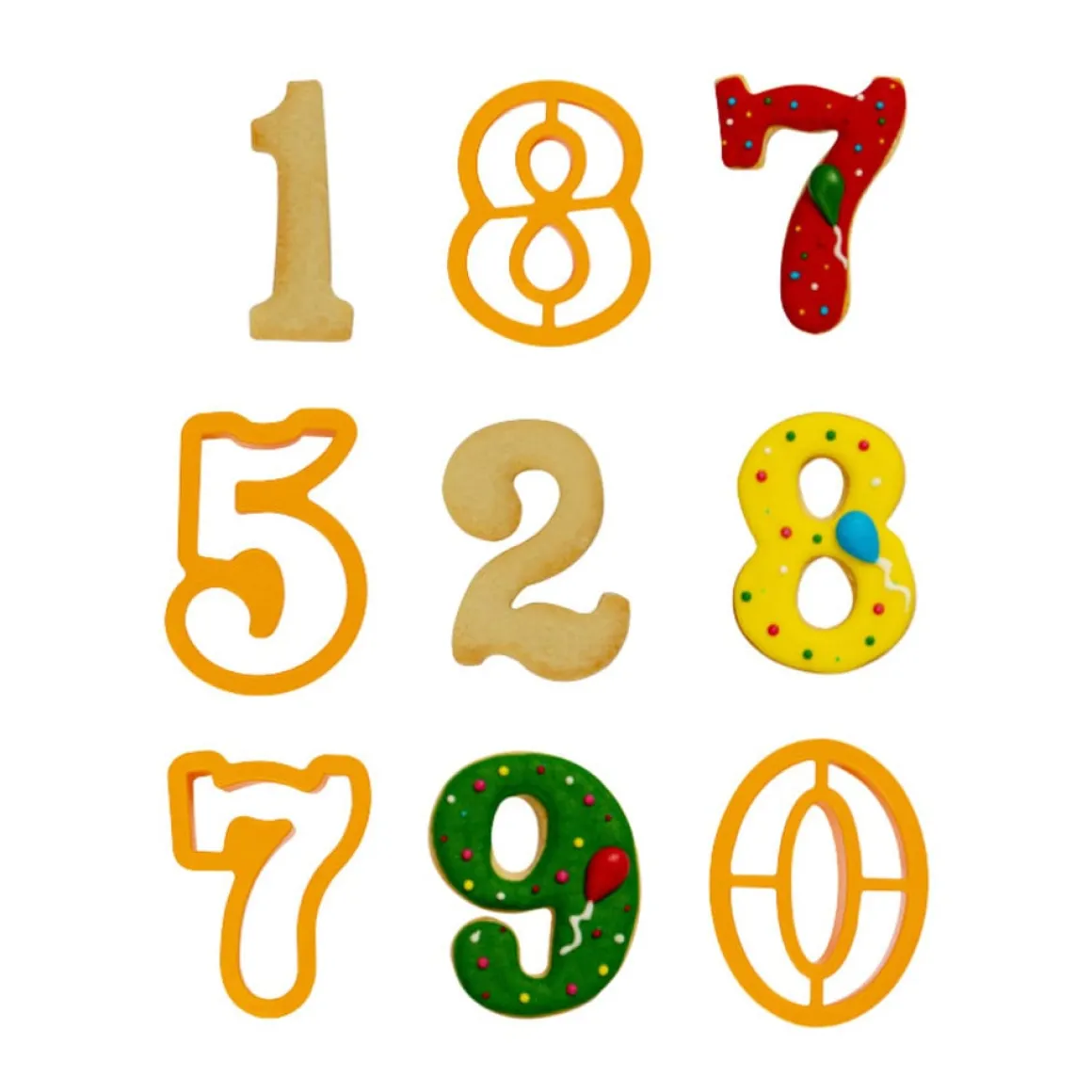 Koekjes Uitstekers Cijfers Groot Set/9