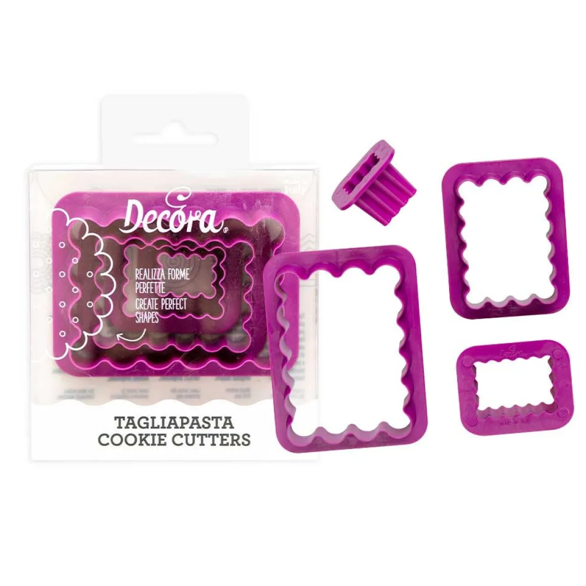 Koekjes Uitstekerset Rechthoek met Kartel 4st.