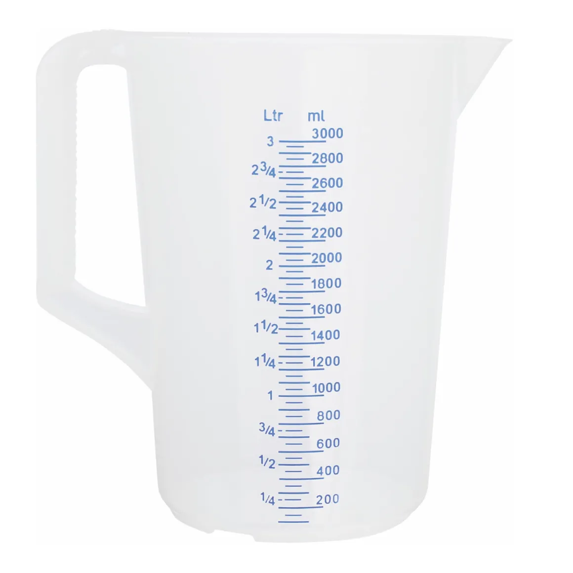 Maatbeker Kunststof, 3 liter