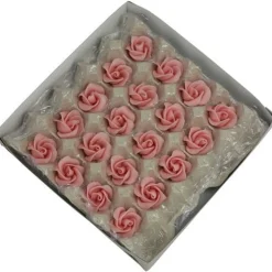 Marsepein rozen 6 blads 40mm 10 stuks, Roze Luxe