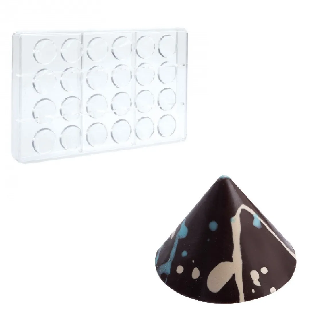 Martelatto Bonbonvorm Kegel Vorm (24x) Ø32x23mm**